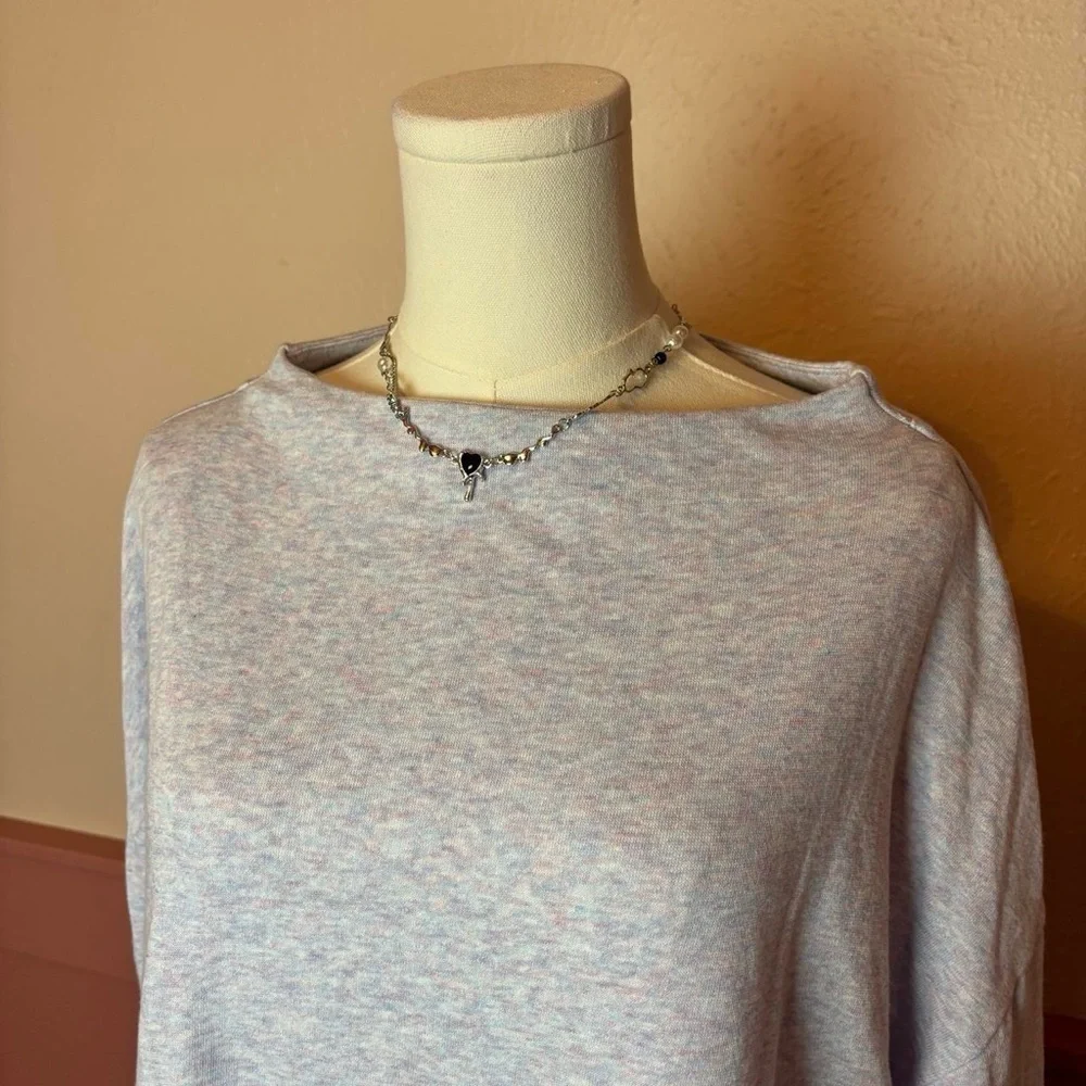 soft girl boat neck lightweight sweater